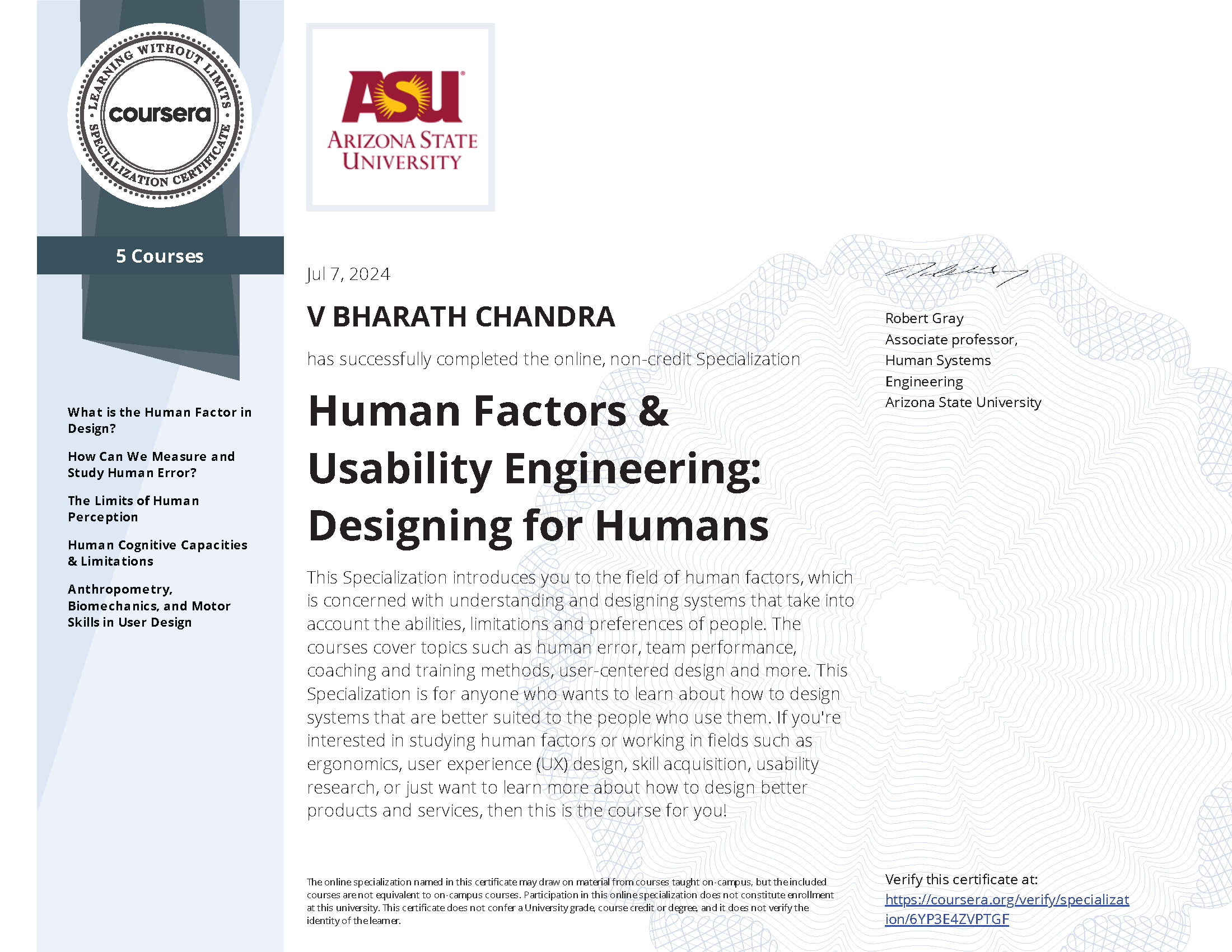 Human Factors & Usability Engineering: Designing for Humans